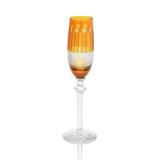 Taça para Champanhe em Cristal Polonês Laranja - 190ml - Prime home decor