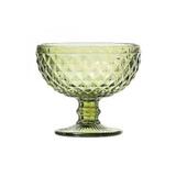 Taça Para Sobremesa De Vidro Bico De Abacaxi - Verde - 310ml - Lyor