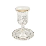 Taça Para Vinho Com Prato De Zamac Prestige