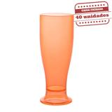 Taça Tulipa Durável Laranja Neon 260ml 40 unidades Bezavel - Festabox