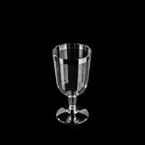 Taça Vinho Borda Prata Descartável Premium 210ml 12 unidades Silverplastic - Festabox