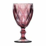 Taças Vinho De Vidro Lapidado 6 peças 260 ml - Decorafast