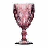 Taças Vinho De Vidro Lapidado 6 peças 260 ml - Decorafast