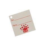 Tag Lembrancinha De e Para Envelope Corações 24 unidades Duster