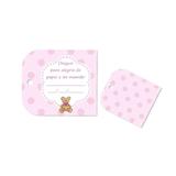 Tag para Lembrancinhas Urso Rosa c/24 unidades - Ultrafest