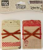 Tag Vintage Toke e Crie TV007 Vermelho