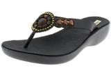 Tamanco Terra E Agua Com Pedras Salto 4 Cm - 453500
