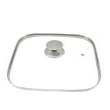 Tampa de Vidro Quadrada EcoLumi 28 cm com Saída de Vapor
