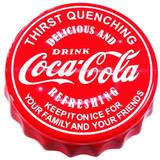 Tampa Decorativa Coca Cola Vintage - Versare anos dourados