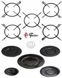 Tampinhas + Grades p/ Fogão Cooktop Fischer 5 Bocas