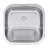 Tanque De Encaixe C/ Esfregador Aço Inox 40x40 Polido - Tramontina