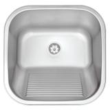 Tanque de encaixe em aco inox acetinado 40x40cm com valvula 23l - Tramontina
