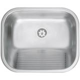 Tanque de encaixe em aco inox acetinado 50x40cm com valvula - Tramontina