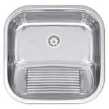 Tanque Tramontina Hera De Encaixe Em Aço Inox Acetinado 23 L 40X40 Cm - Docol