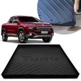 Tapete Bandeja Porta Malas Caçamba Fiat Toro 2016 a 2019 em PVC Preto - Prime