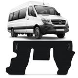 Tapete Borracha PVC Mercedes Sprinter Câmbio Alto 04 a 12 com Logo Antiderrapante Impermeável Preto - Requinte tapetes