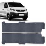 Tapete Borracha PVC Salão Porta Malas Peugeot Expert 2018 2019 Preto Bipartido 2 Peças - Requinte tapetes