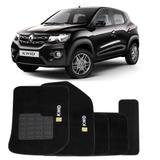 Tapete Carpete Renault Kwid 2017 2018 Personalizado Preto Com logo - 5 peça - Requinte