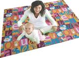 Tapete Colchonete Dobrável de Atividades Infantil Emborrachado Alfabeto Letras Abecedario 130x100cm - Baby crawler