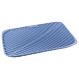 Tapete Escorredor De Silicone Para Pia Cinza 44x32 Weck