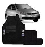 Tapete Gol G5 2009 2010 2011 2012 Carpete Preto Logo Bordado - Volkswagen