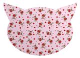 Tapete PET Mdecore Cabeça de Gato Coelho Rosa