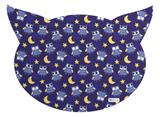 Tapete PET Mdecore Cabeça de Gato Coruja Azul Marinho