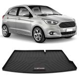 Tapete Porta Malas Bandeja Ford Ka Hatch 2015 a 2020 Preto em PVC Impermeável 1 Peça Shutt