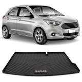 Tapete Porta Malas Bandeja Ford Ka Hatch 2015 a 2020 Preto em PVC Impermeável 1 Peça Shutt