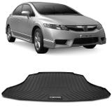 Tapete Porta Malas Bandeja Honda New Civic 2006 a 2011 Preto em PVC Impermeável 1 Peça Shutt