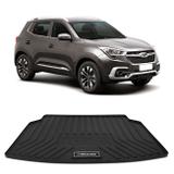 Tapete Porta Malas Bandeja Shutt Chery Tiggo 5x 2019 2020 Preto em PVC com Bordas de Segurança