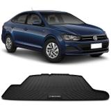 Tapete Porta Malas Bandeja Volkswagen Virtus 2018 e 2019 Preto em PVC Impermeável 1 Peça Shutt