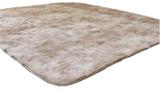 Tapete Sala Peludo Felpudo Luxo 2,00 x 1,40 Pelo Macio - Bege Mesclado