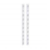 TD 100CMS BRA Trilho duplo em aço carbono 50 cms comprimento Branco - Multivisao
