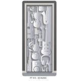 Tecido Adesivo para Porta 3D Music 85cmx230cm Flok Branco - Flok adesivos