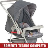 Tecido Completo para Carrinho de Bebê Galzerano Milano Reversível II - Grafite