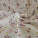 Tecido fralda dupla dohler estampada 70x70 cm 100% algodão rosa