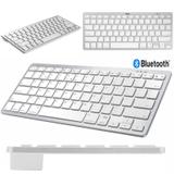 Teclado Bluetooth para Tablet Android e iOS Branco/Prata - Bd cases