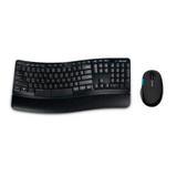 Teclado E Mouse Comfort Sem Fio Usb Preto Microsoft - L3V000 - Multilaser