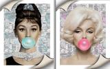 Tela Canvas Audrey Hepburn e Marilyn Monroe - Stickerboom