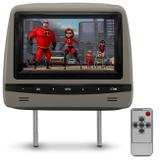 Tela Encosto Cabeça 7 Polegadas LCD TFT MP3 MP4 Premium Com Controle Remoto Cinza Modelo Escravo - Overvision
