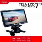Tela Monitor Veicular Lcd 7 Polegadas Portátil Controle Rca 800x480 KP CA404 - Ipega