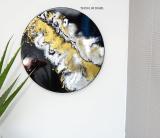 Tela redonda decorativa com pintura artística resinada te250 - Tm insight