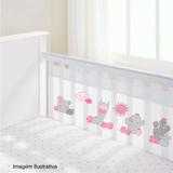 Tela respirável para berço 2 lados de grades aguard baby estampados - lhama