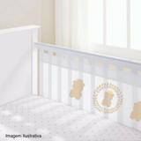 Tela respirável para berço 2 lados de grades aguard baby estampados - urso menino