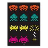 Tela si space invaders the game fd preto 30x40x1.5cm - Urban