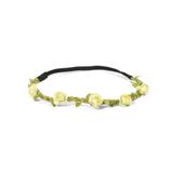 Tiára Coroa C/Elástico Headband Floral Rosa Amarela Carnaval - Cromus