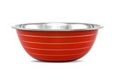 Tigela Aço Inox 1,8 L Vermelho Mixing Bowl Marcamix - MMX 432