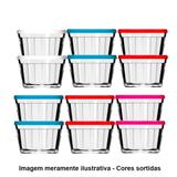 Tigela de Vidro Americano 4010 600ml 12 Peças Cores Sortidas Grande - Nadir