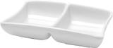 Tigela dupla belisco p/ molho em melamina 120ml 12,5cm - branco marfim - oxford